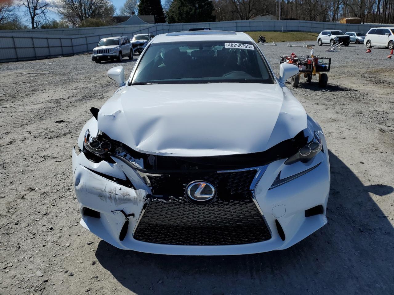 2014 Lexus IS VIN JTHBF1D23E5017814 Copart auction photo, front end / side damage thumbnail 5