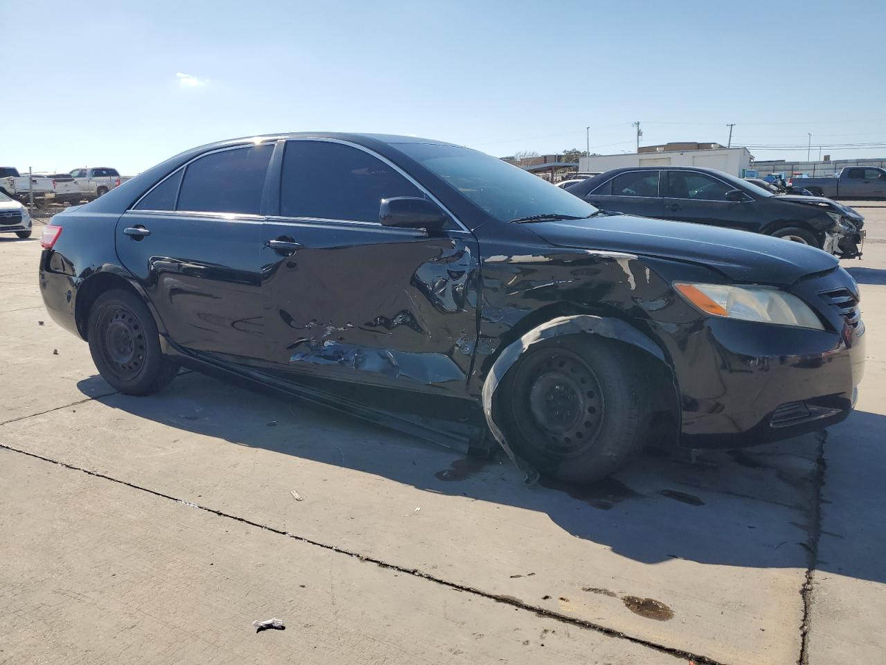 2007 Toyota Camry VIN 4T1BE46K57U691163 Copart auction photo, side / front end damage thumbnail 4