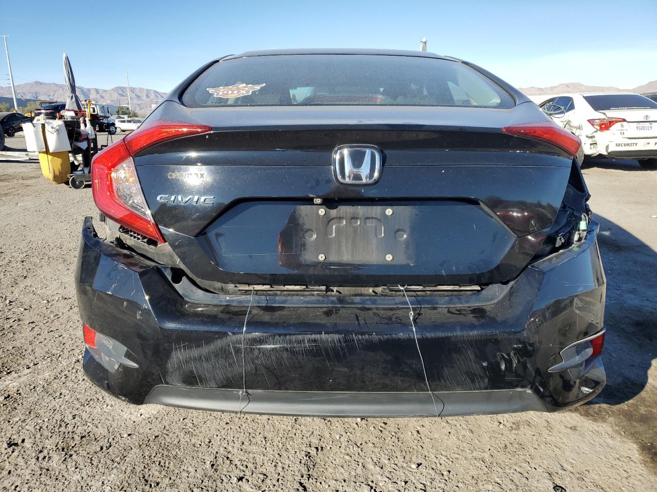 2016 Honda Civic VIN 19XFC2F59GE210596 Copart auction photo, side / rear end damage thumbnail 6