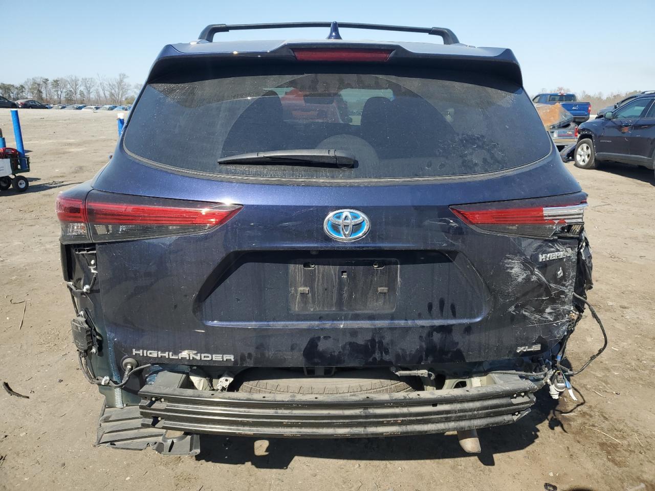 2021 Toyota Highlander VIN 5TDHBRCH8MS517777 Copart auction photo, rear end damage thumbnail 6
