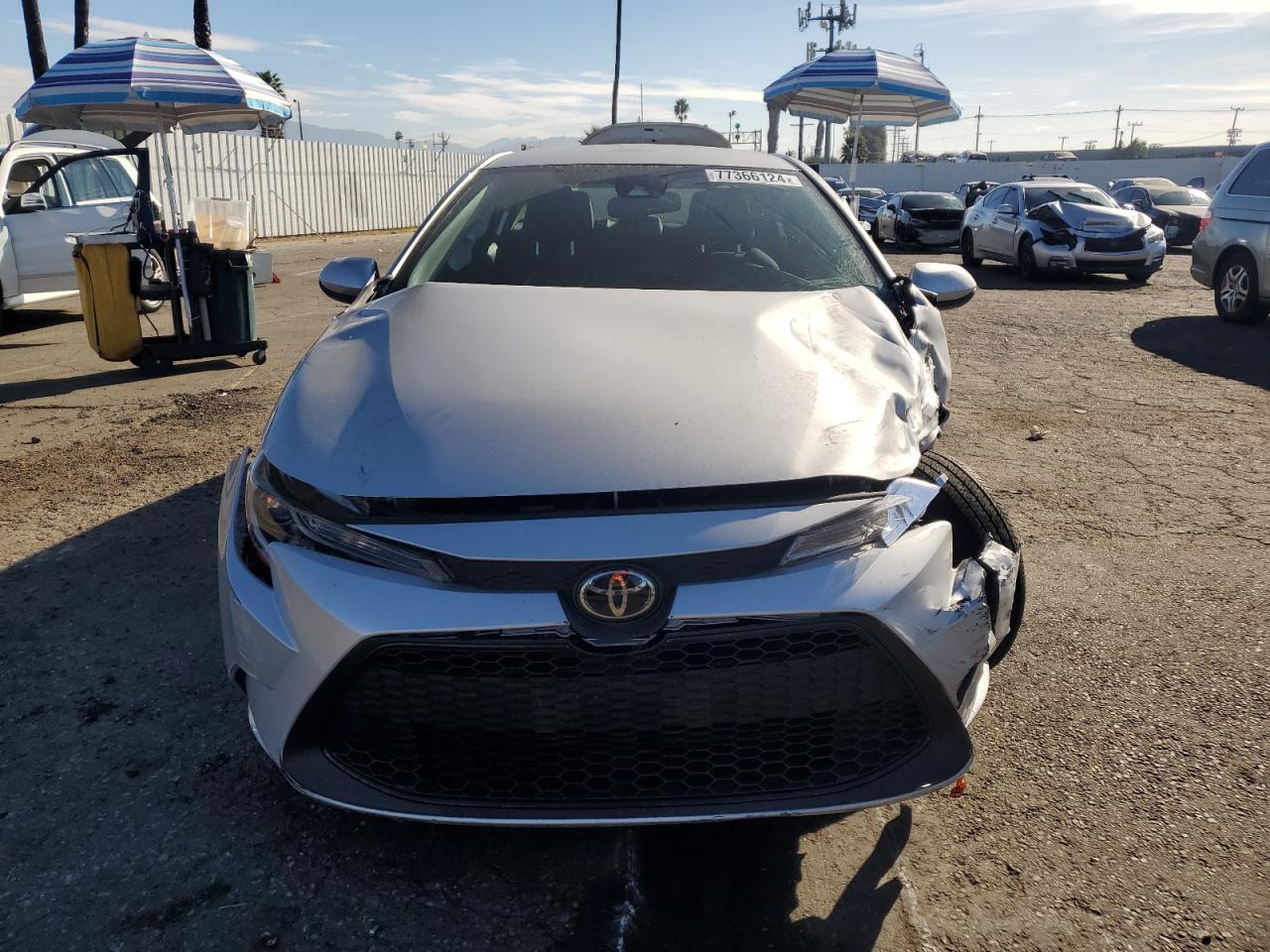 2022 Toyota Corolla VIN 5YFEPMAEXNP385065 Copart auction photo, front end / undercarriage damage thumbnail 5