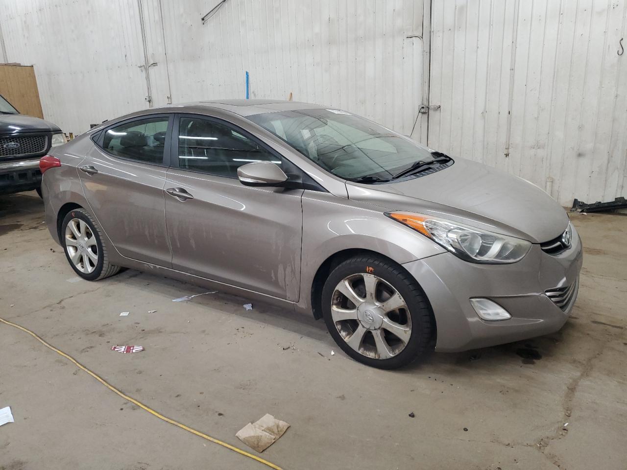 2012 Hyundai Elantra VIN 5NPDH4AEXCH137918 Copart auction photo, side / front end damage thumbnail 4