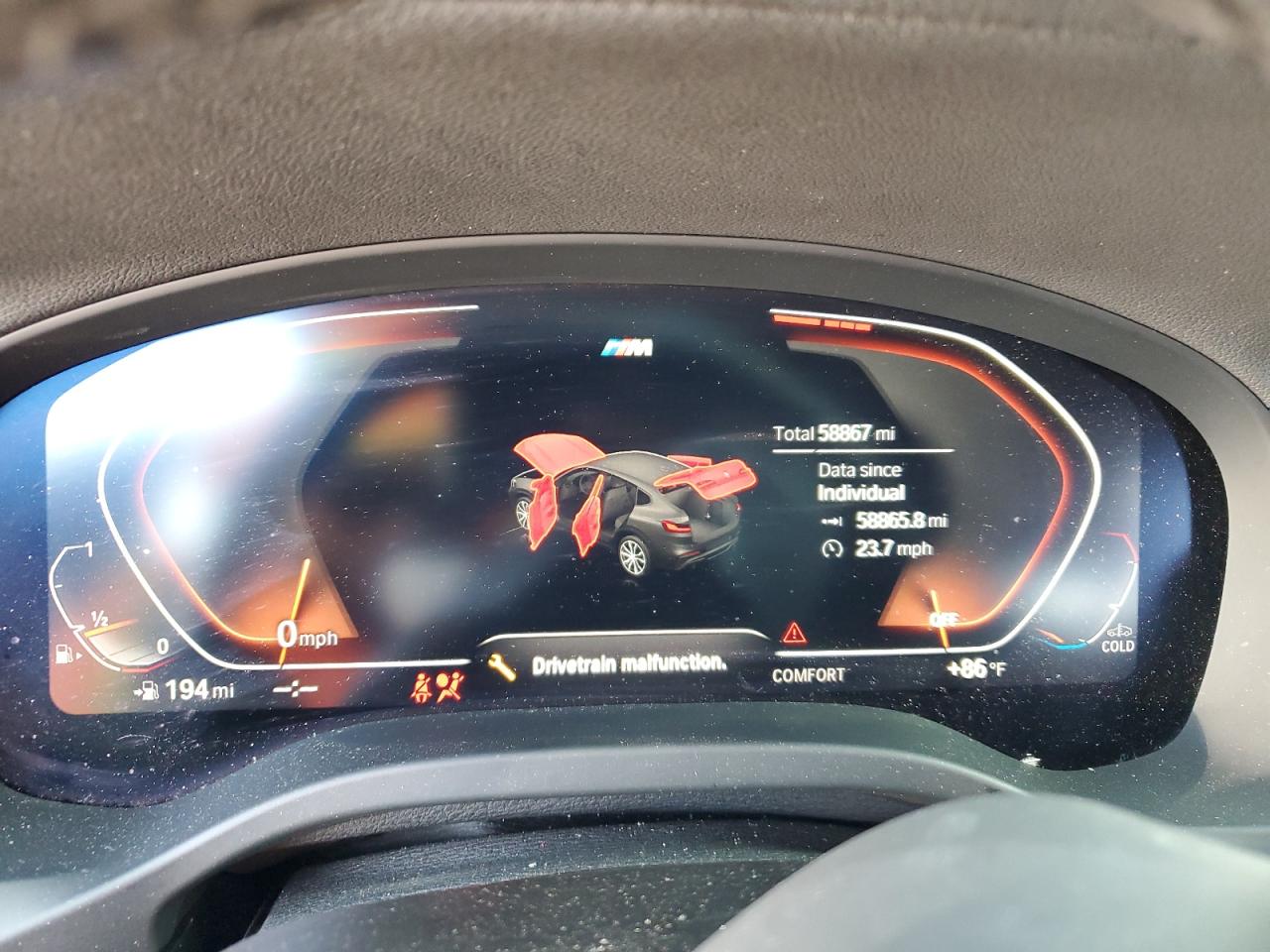 2021 BMW X4 VIN 5UX2V1C01M9E03922 Copart auction photo, front end damage thumbnail 9
