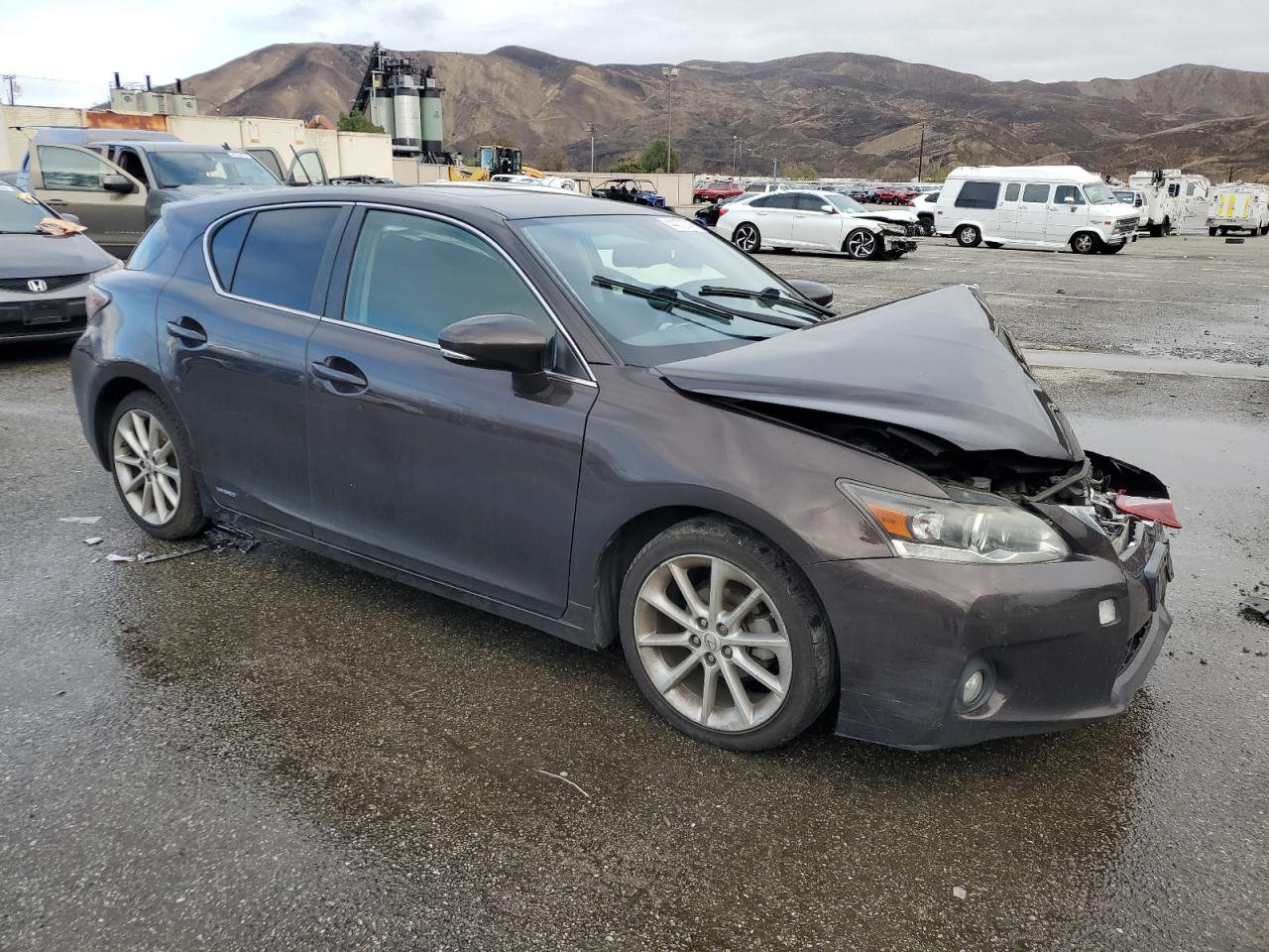 2012 Lexus CT VIN JTHKD5BH4C2083713 Copart auction photo, front end damage thumbnail 4