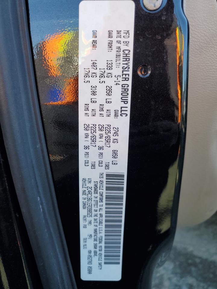 2014 Chrysler Town & Country VIN 2C4RC1BG1ER398525 Copart auction photo, front end damage thumbnail 13