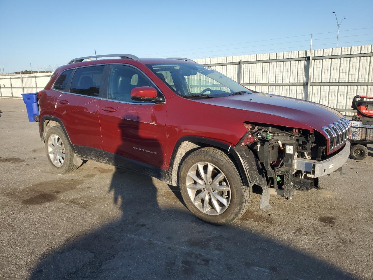 2016 Jeep Grand Cherokee VIN 1C4PJMDB6GW162091 Copart auction photo, front end / side damage thumbnail 4