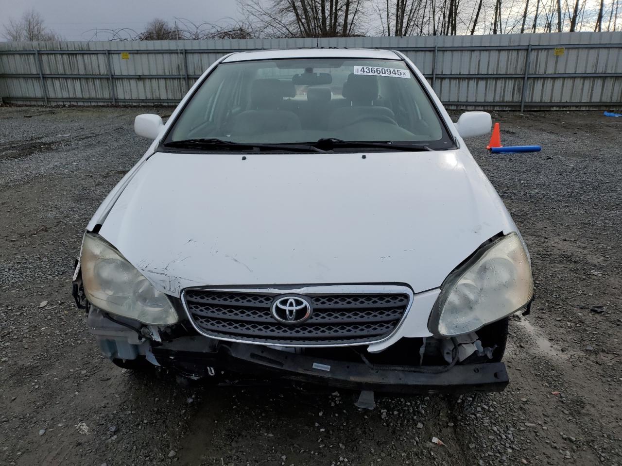 2005 Toyota Corolla VIN 1NXBR30E95Z399613 Copart auction photo, front end damage thumbnail 5