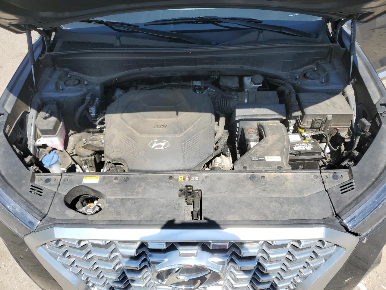 2021 Hyundai Palisade VIN KM8R5DHE6MU213075 Copart auction photo, front end / undercarriage damage thumbnail 12