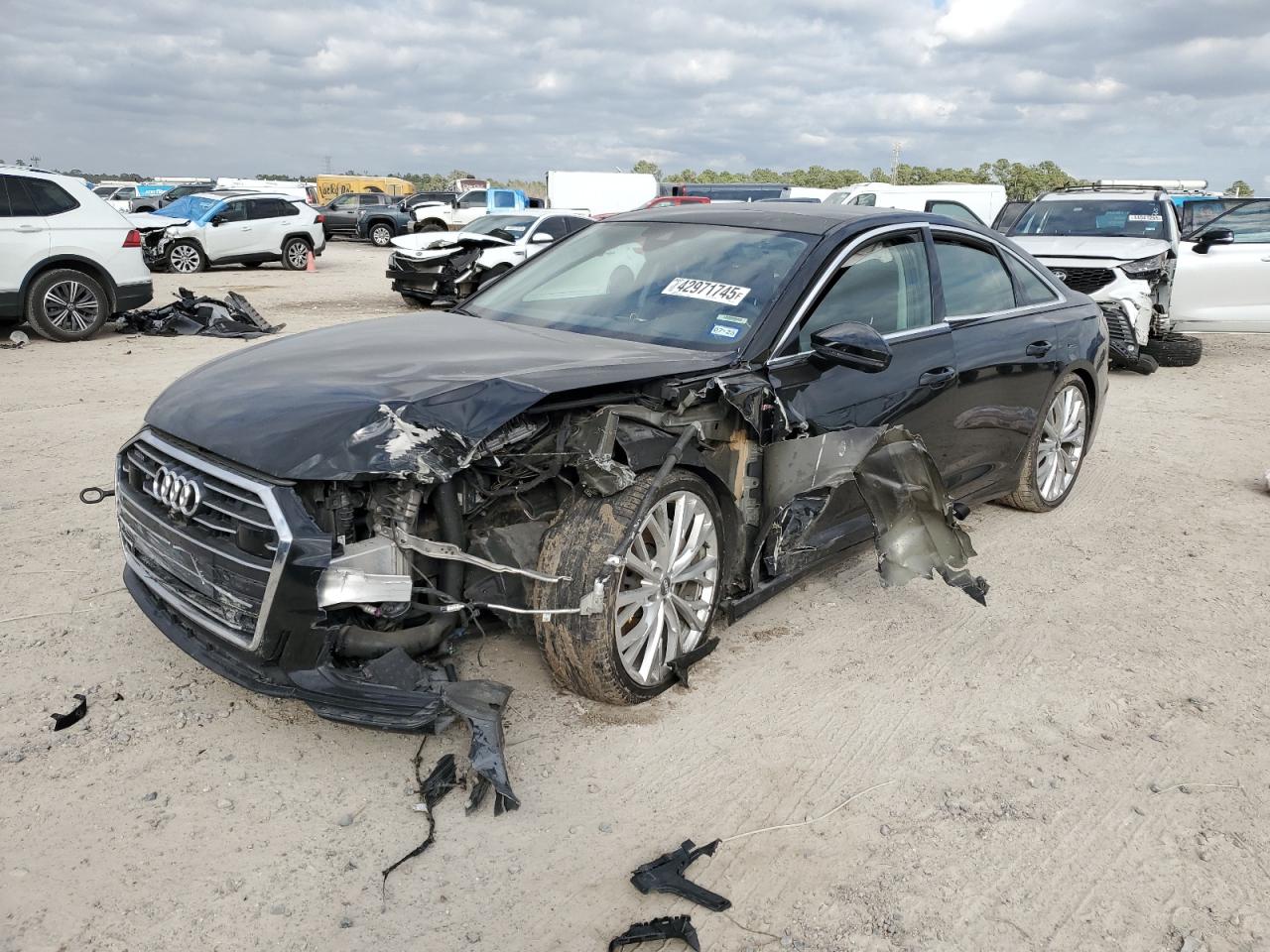 2019 Audi A6 VIN WAUM2AF23KN044734 Copart auction photo, front end / side damage thumbnail 2
