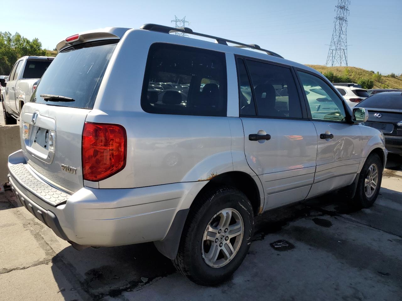 2004 Honda Pilot VIN 2HKYF18644H544218 Copart auction photo, front end / side damage thumbnail 3