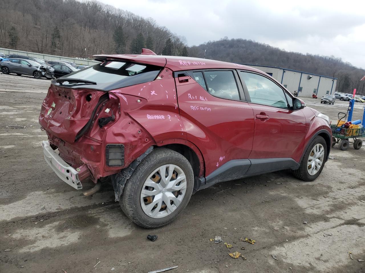 2019 Toyota C-HR VIN NMTKHMBX1KR088929 Copart auction photo, rear end damage thumbnail 3