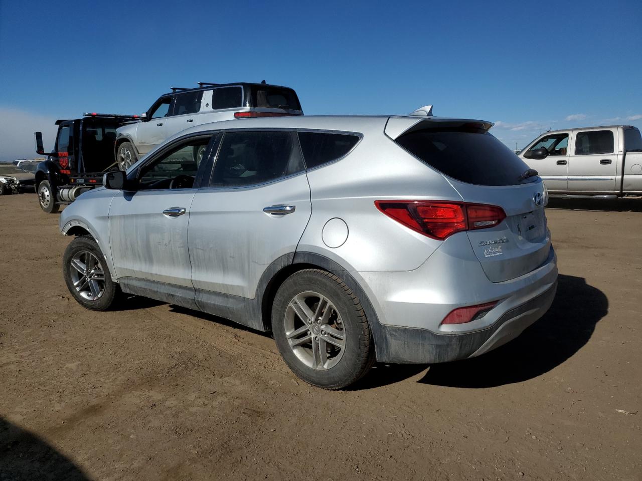 2017 Hyundai Santa Fe VIN 5XYZTDLB1HG428233 Copart auction photo, front end / rear end damage thumbnail 2