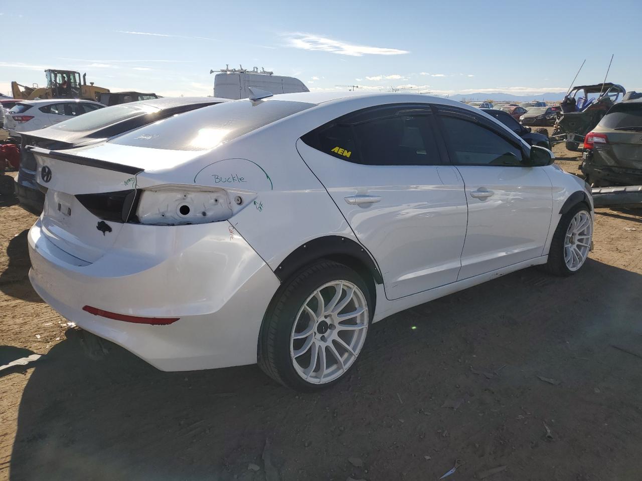2018 Hyundai Elantra VIN 5NPD84LF4JH242828 Copart auction photo, all over damage thumbnail 3