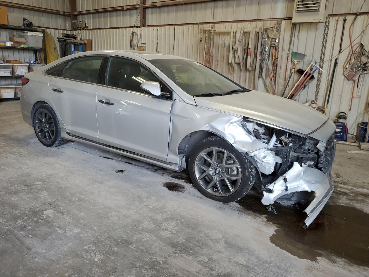 2018 Hyundai Sonata VIN 5NPE34AB3JH638445 Copart auction photo, front end / hail damage thumbnail 4