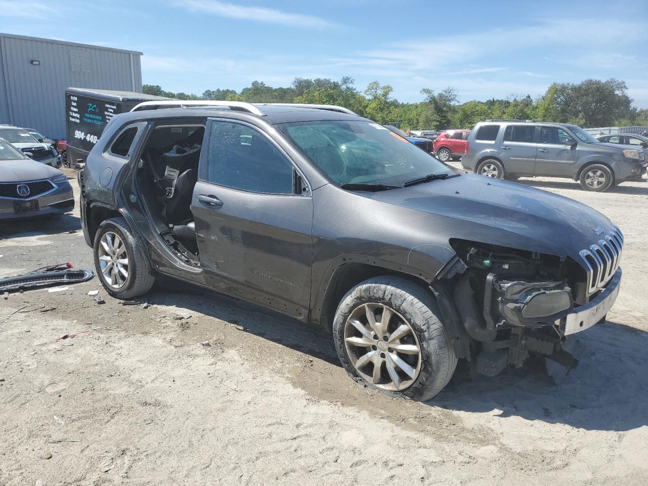 2014 Jeep Grand Cherokee VIN 1C4PJMDS9EW191534 Copart auction photo, front end / side damage thumbnail 4