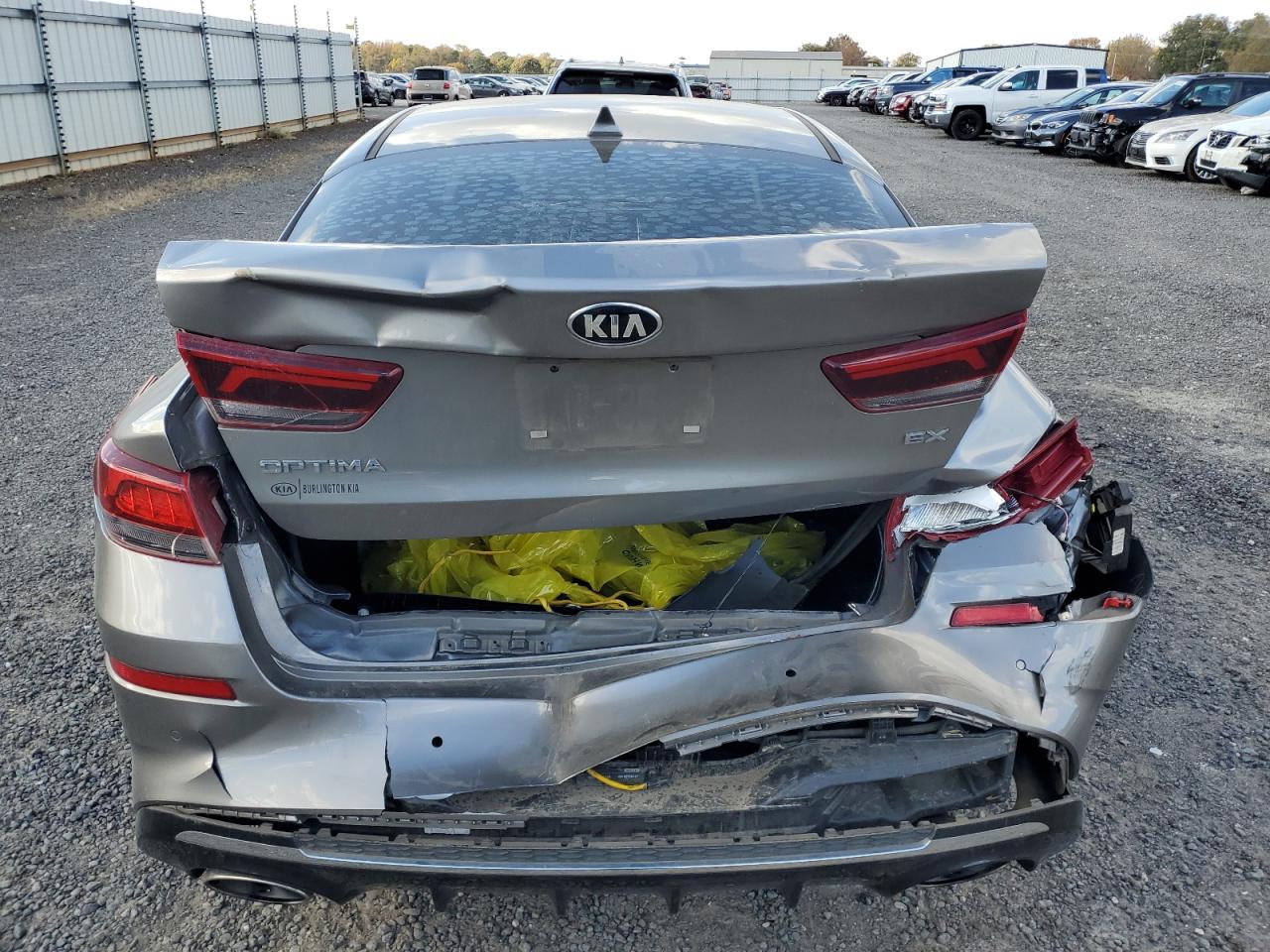 2019 KIA Optima VIN 5XXGU4L11KG313770 Copart auction photo, rear end damage thumbnail 6