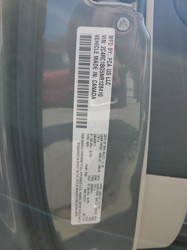 2022 Chrysler Pacifica VIN 2C4RC1BG5NR128410 Copart auction photo, all over damage thumbnail 15