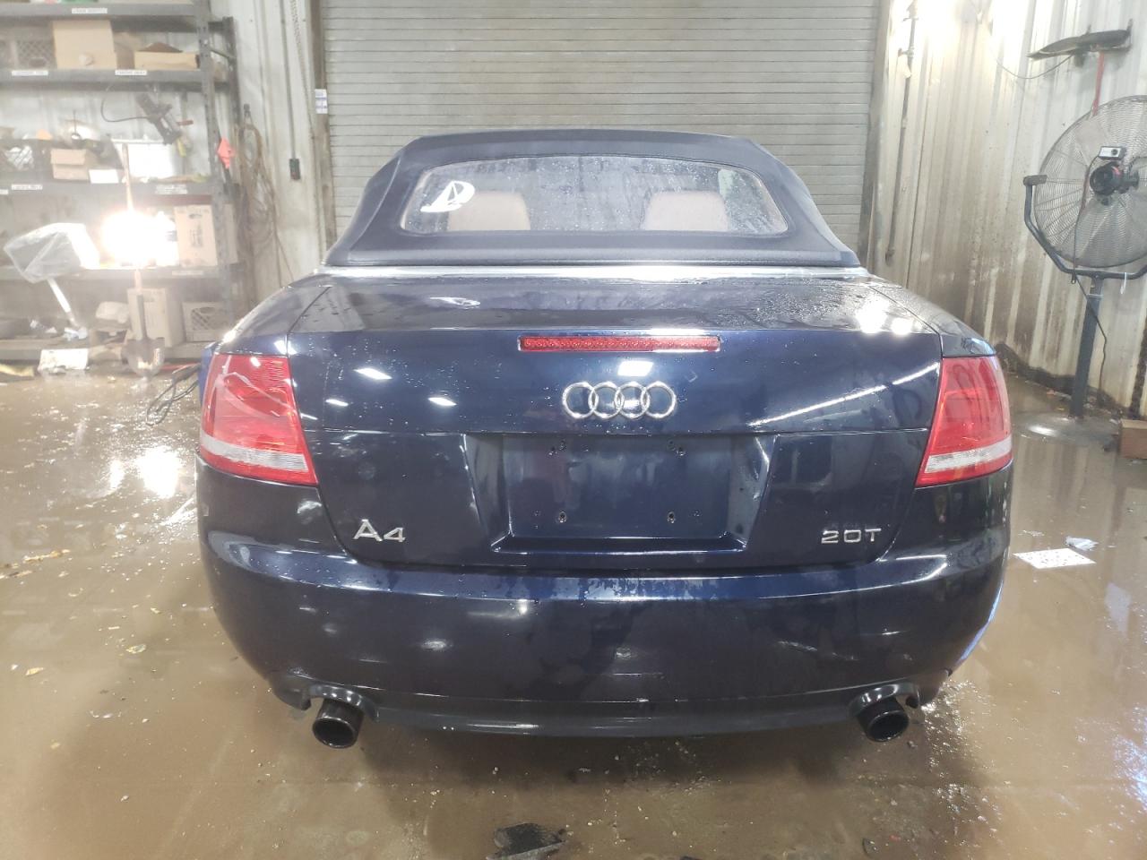 2007 Audi A4 VIN WAUAF48H27K014840 Copart auction photo, rear end damage thumbnail 6