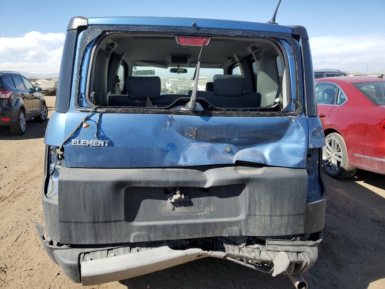 2006 Honda Element VIN 5J6YH28686L013774 Copart auction photo, rear end / front end damage thumbnail 6