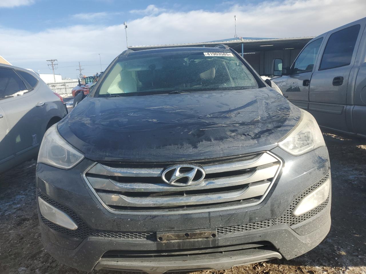 2014 Hyundai Santa Fe VIN 5XYZU3LB7EG138243 Copart auction photo, rear end damage thumbnail 5