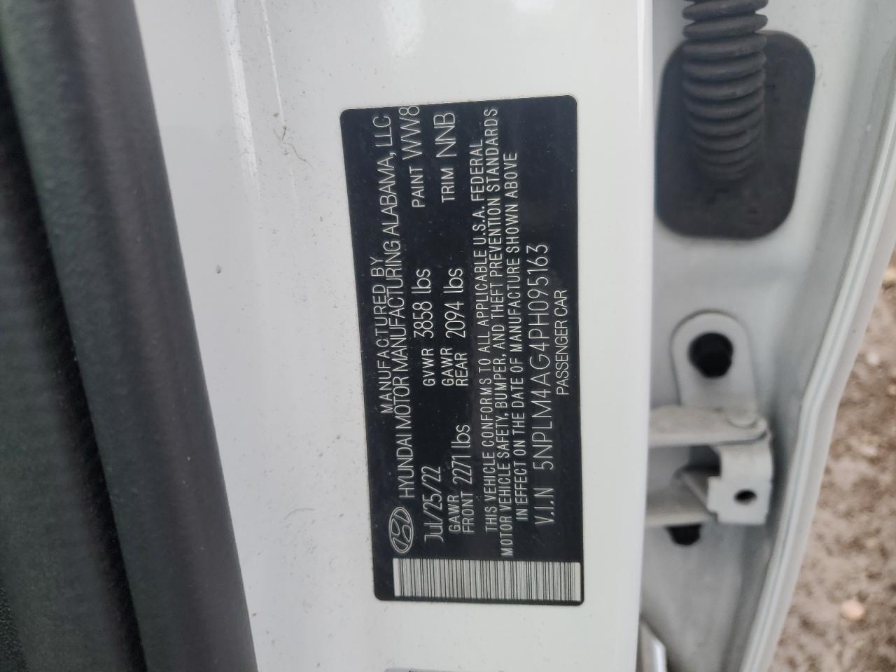 2023 Hyundai Elantra VIN 5NPLM4AG4PH095163 Copart auction photo, front end / minor dent/scratches damage thumbnail 15