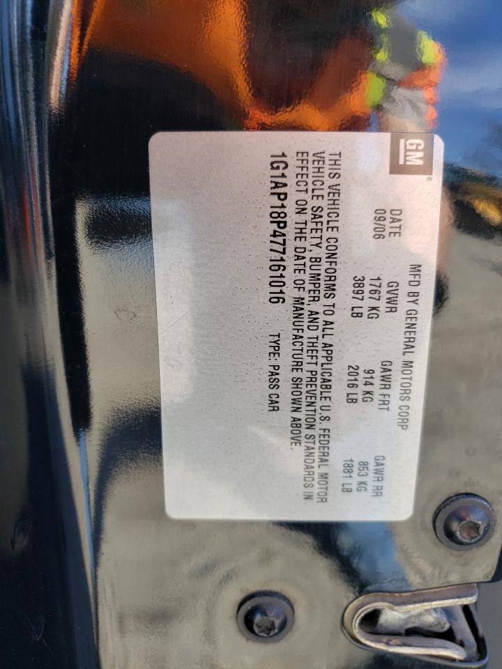 2007 Chevrolet Cobalt VIN 1G1AP18P477161016 Copart auction photo, rear end damage thumbnail 12