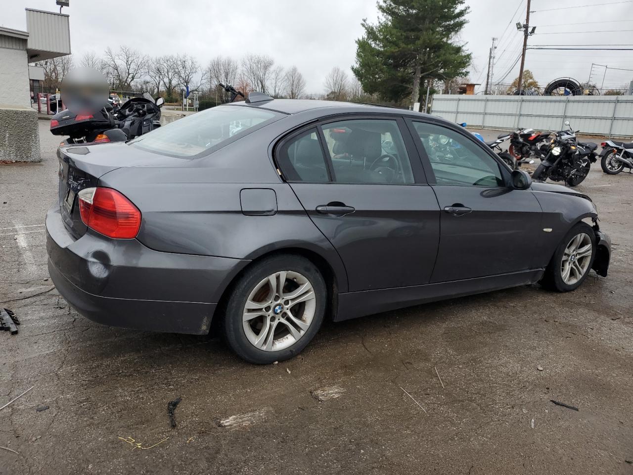 2008 BMW 3er VIN WBAVA37528NL58010 Copart auction photo, front end / side damage thumbnail 3