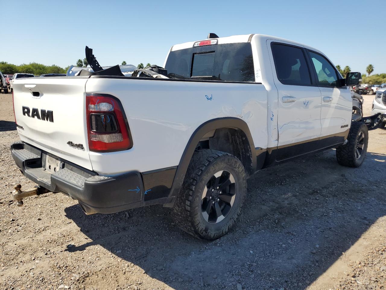 2021 RAM 1500 VIN 1C6SRFLT1MN558592 Copart auction photo, front end / all over damage thumbnail 3