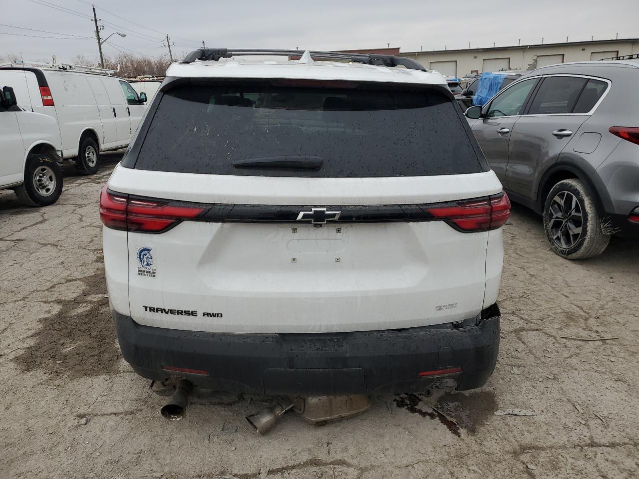 2022 Chevrolet Traverse VIN 1GNEVFKW3NJ116247 Copart auction photo, side / rear end damage thumbnail 6