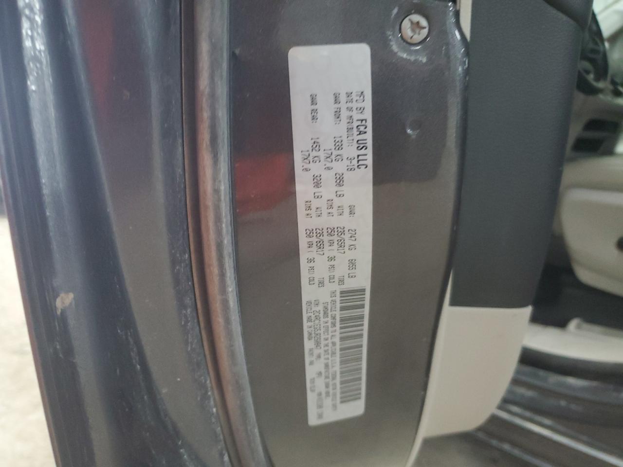2018 Chrysler Pacifica VIN 2C4RC1EG5JR260847 Copart auction photo, front end / minor dent/scratches damage thumbnail 13