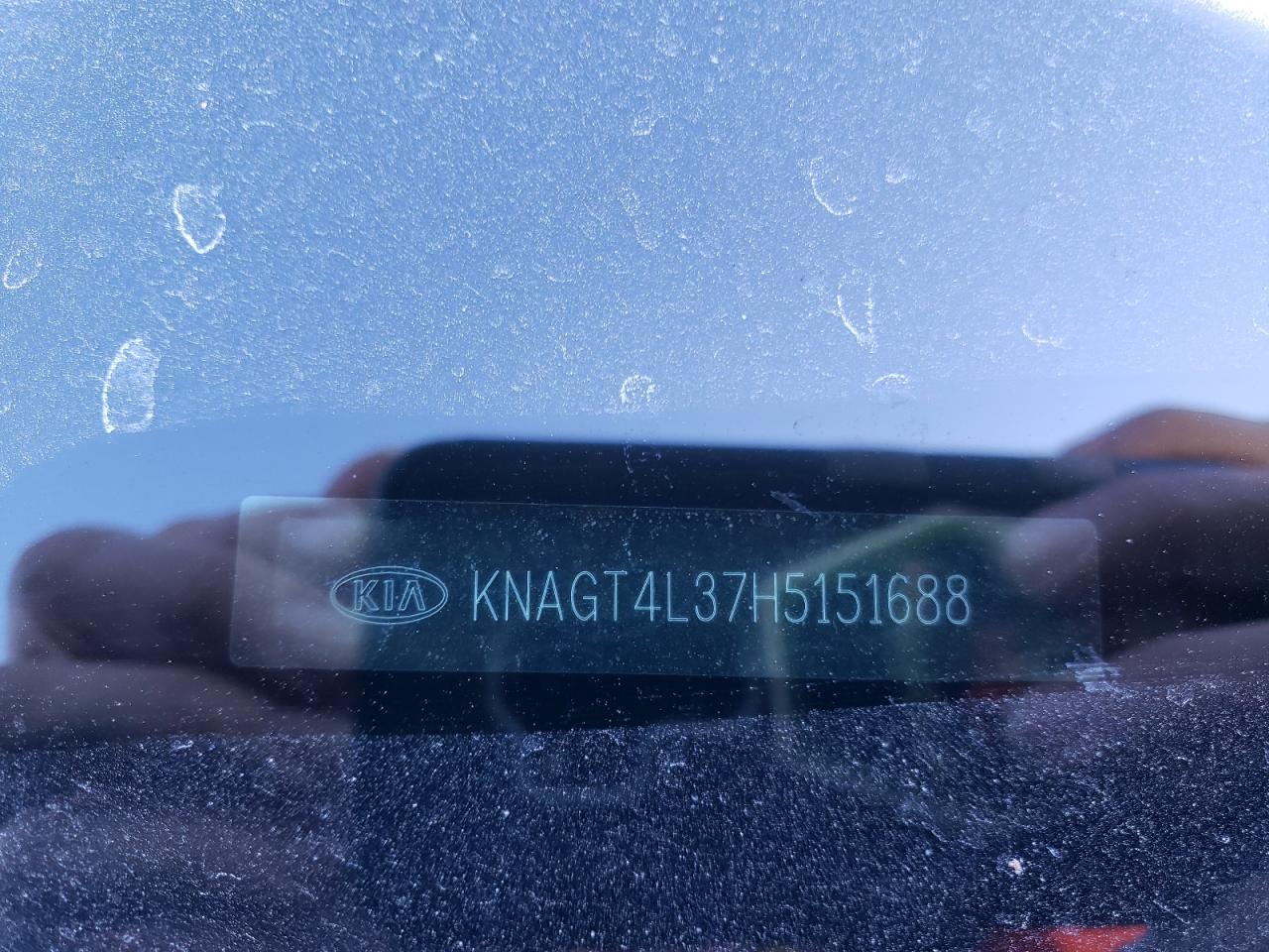 2017 KIA Optima VIN KNAGT4L37H5151688 Copart auction photo, front end / side damage thumbnail 13