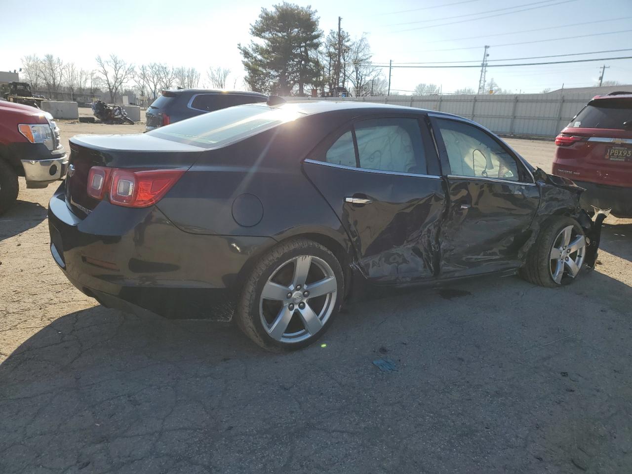 2014 Chevrolet Malibu VIN 1G11J5SX8EF216863 Copart auction photo, side / front end damage thumbnail 3