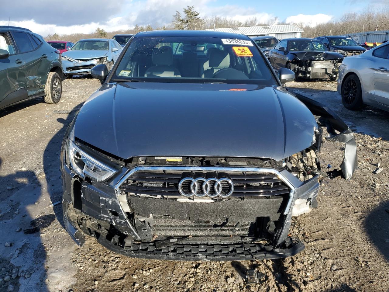 2018 Audi A3 VIN WAUB8GFF9J1043010 Copart auction photo, front end / side damage thumbnail 5