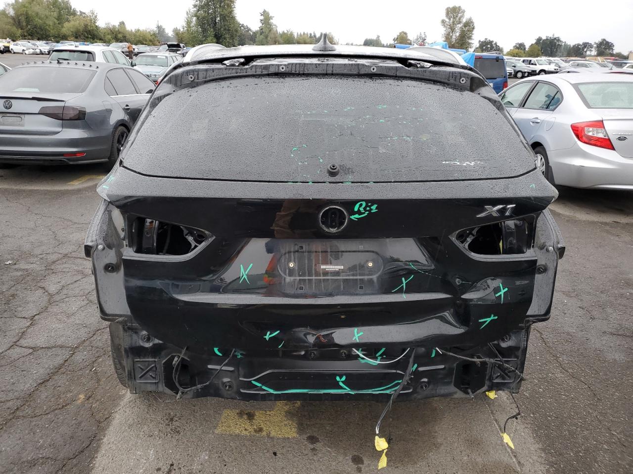 2017 BMW X1 VIN WBXHT3C30H5F75091 Copart auction photo, rear end / all over damage thumbnail 6
