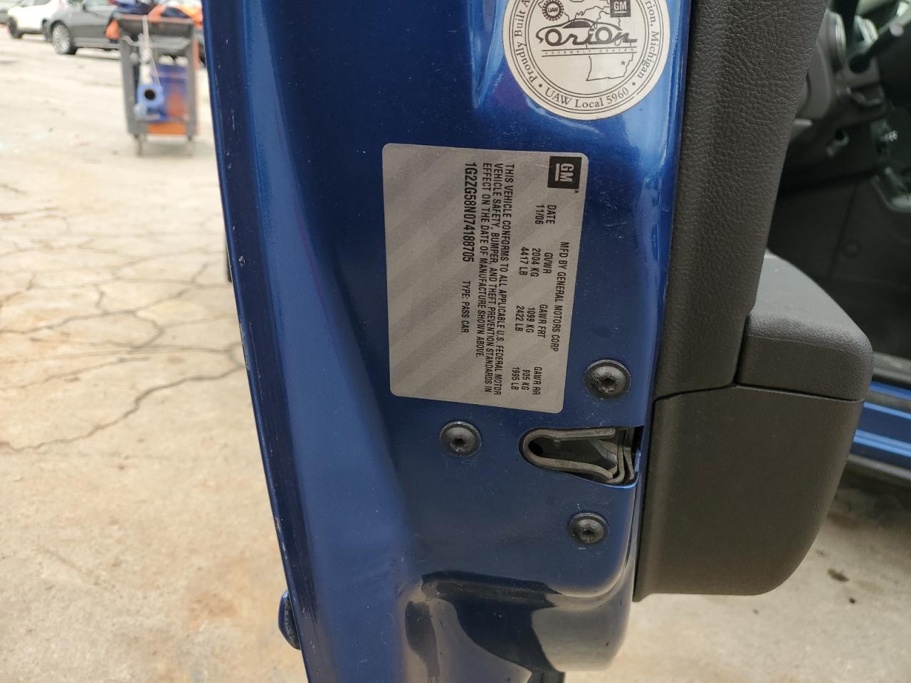2007 Pontiac G6 VIN 1G2ZG58N074188705 Copart auction photo, front end damage thumbnail 15