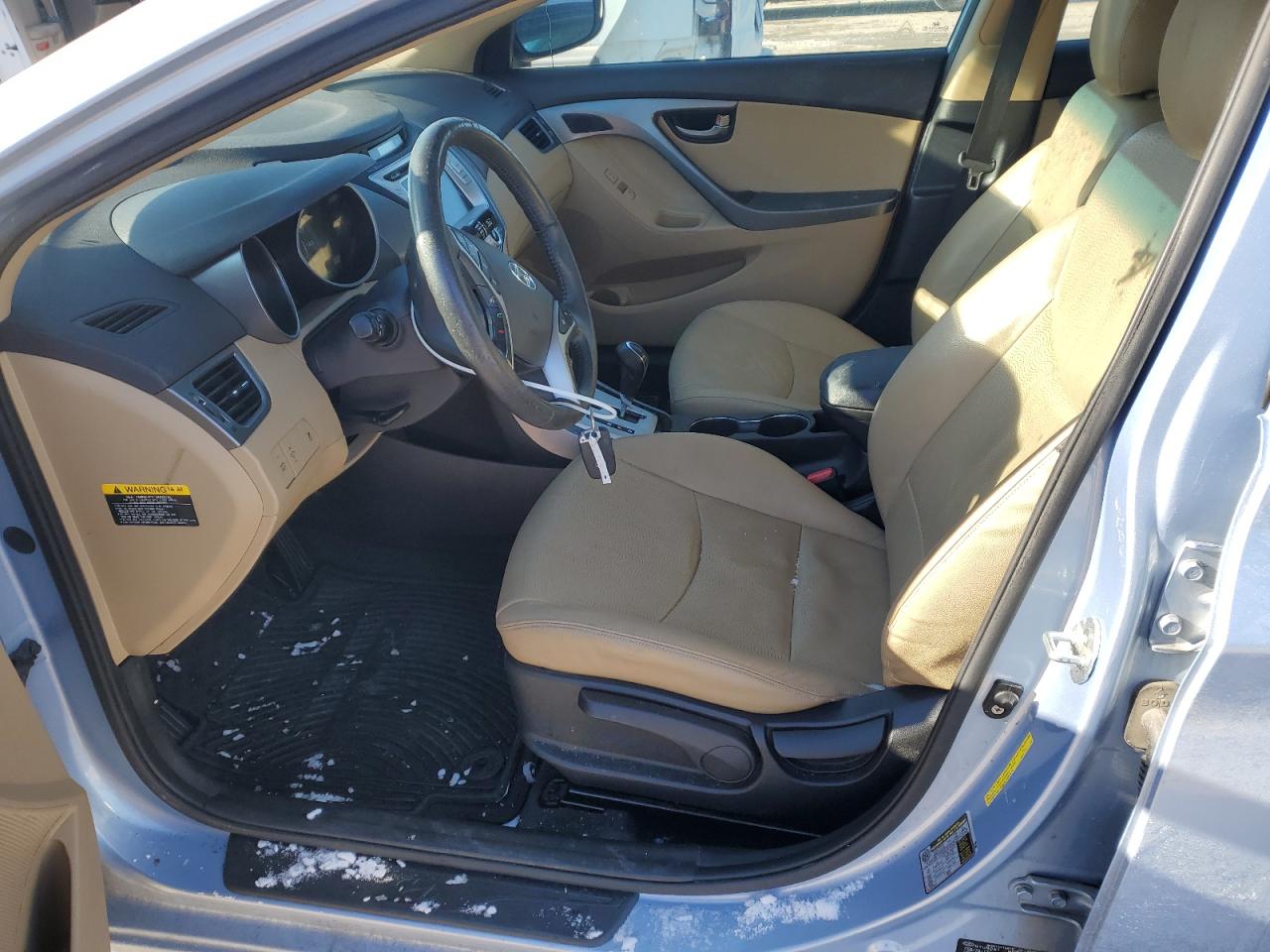 2012 Hyundai Elantra VIN KMHDH4AE4CU465644 Copart auction photo, side / rear end damage thumbnail 7