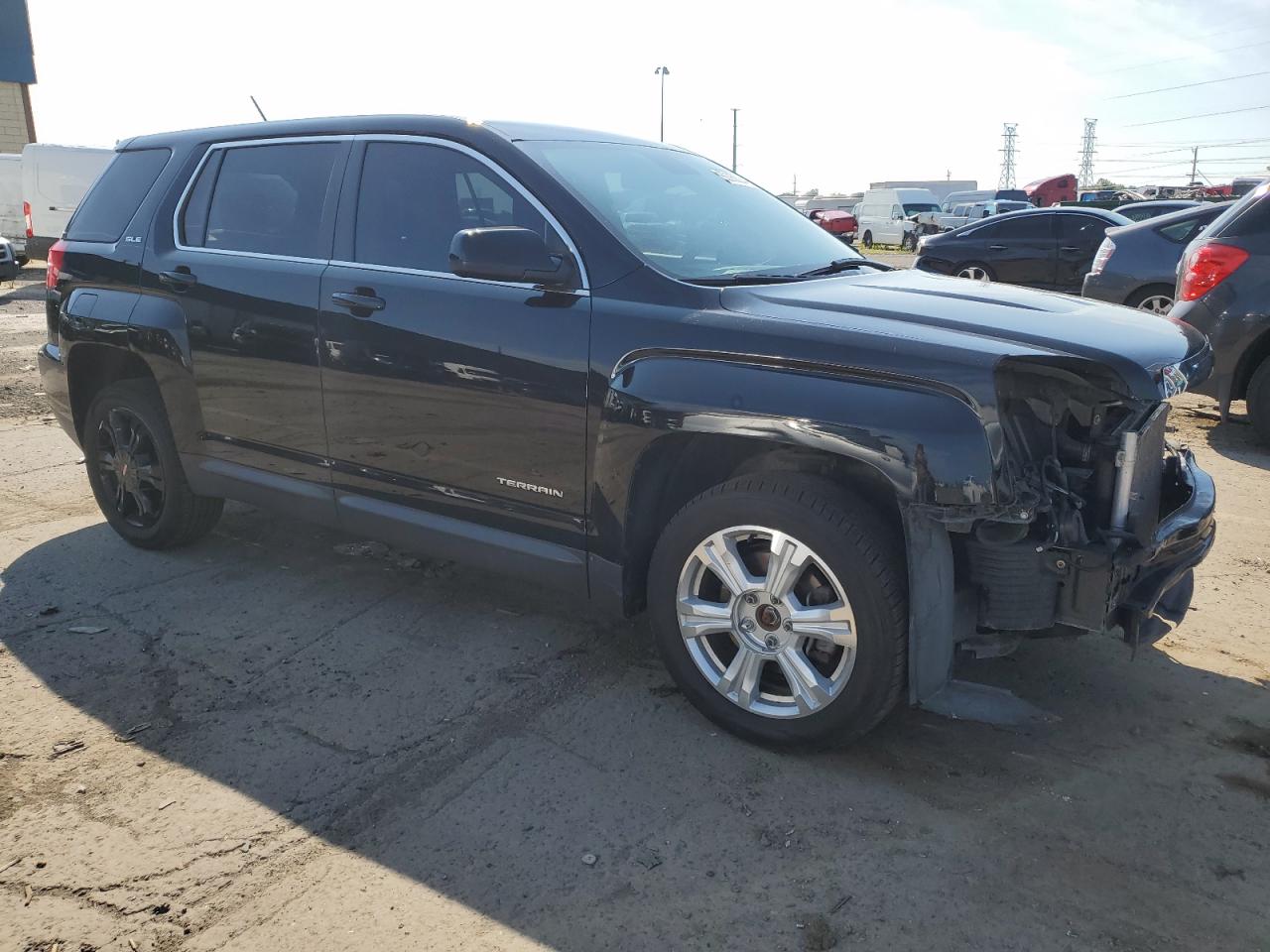 2017 GMC Terrain VIN 2GKALMEK8H6275295 Copart auction photo, front end / side damage thumbnail 4