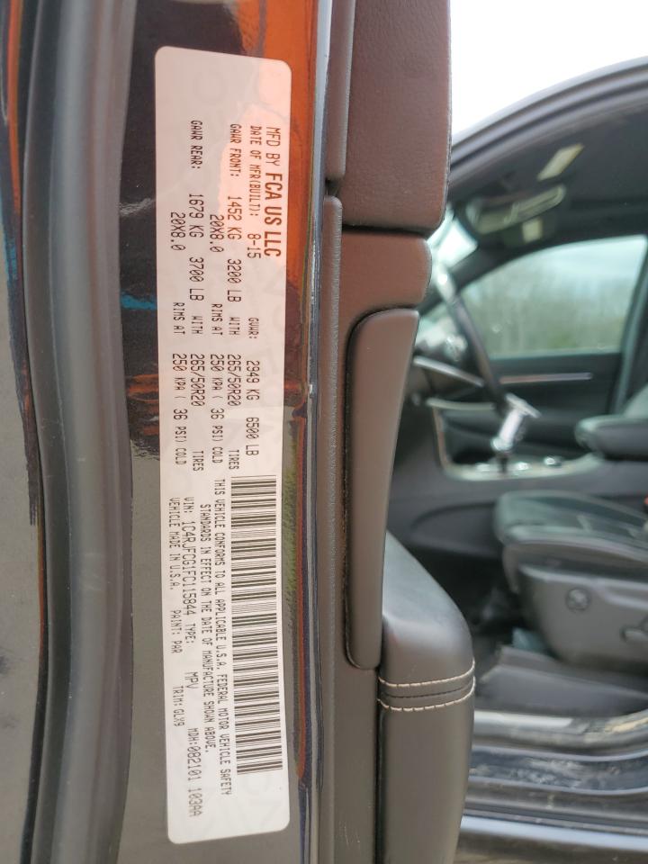 2015 Jeep Grand Cherokee VIN 1C4RJFCG1FC115844 Copart auction photo, minor dent/scratches damage thumbnail 15