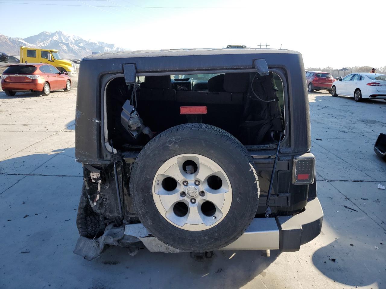 2013 Jeep Wrangler VIN 1C4BJWEG0DL629213 Copart auction photo, rear end / undercarriage damage thumbnail 6