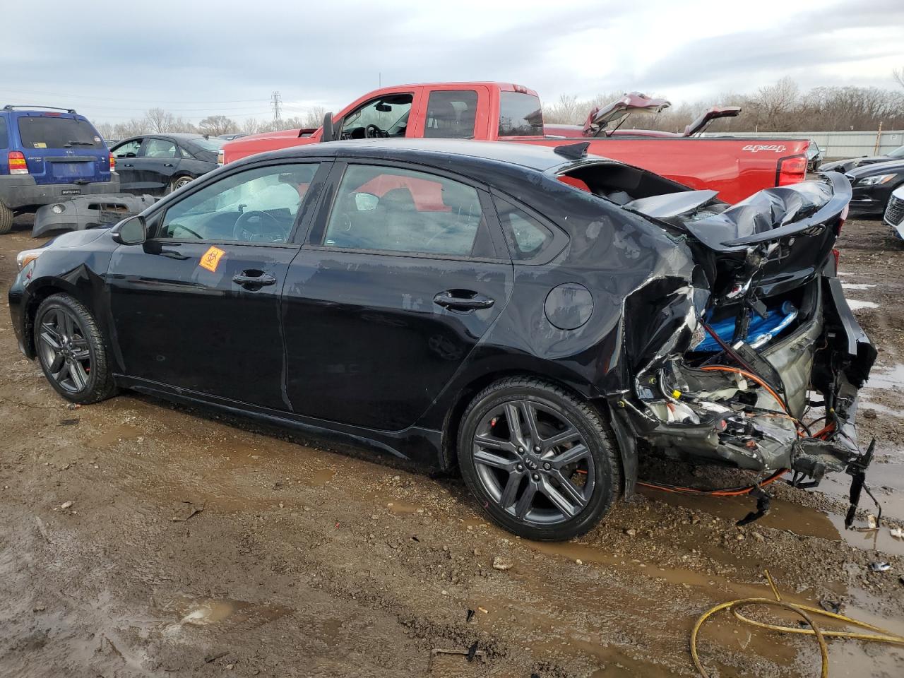 2020 KIA Forte VIN 3KPF34AD9LE243652 Copart auction photo, rear end / side damage thumbnail 2