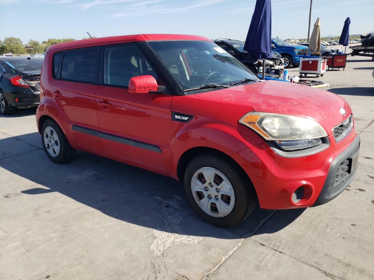 2013 KIA Soul VIN KNDJT2A57D7604465 Copart auction photo, side damage thumbnail 4