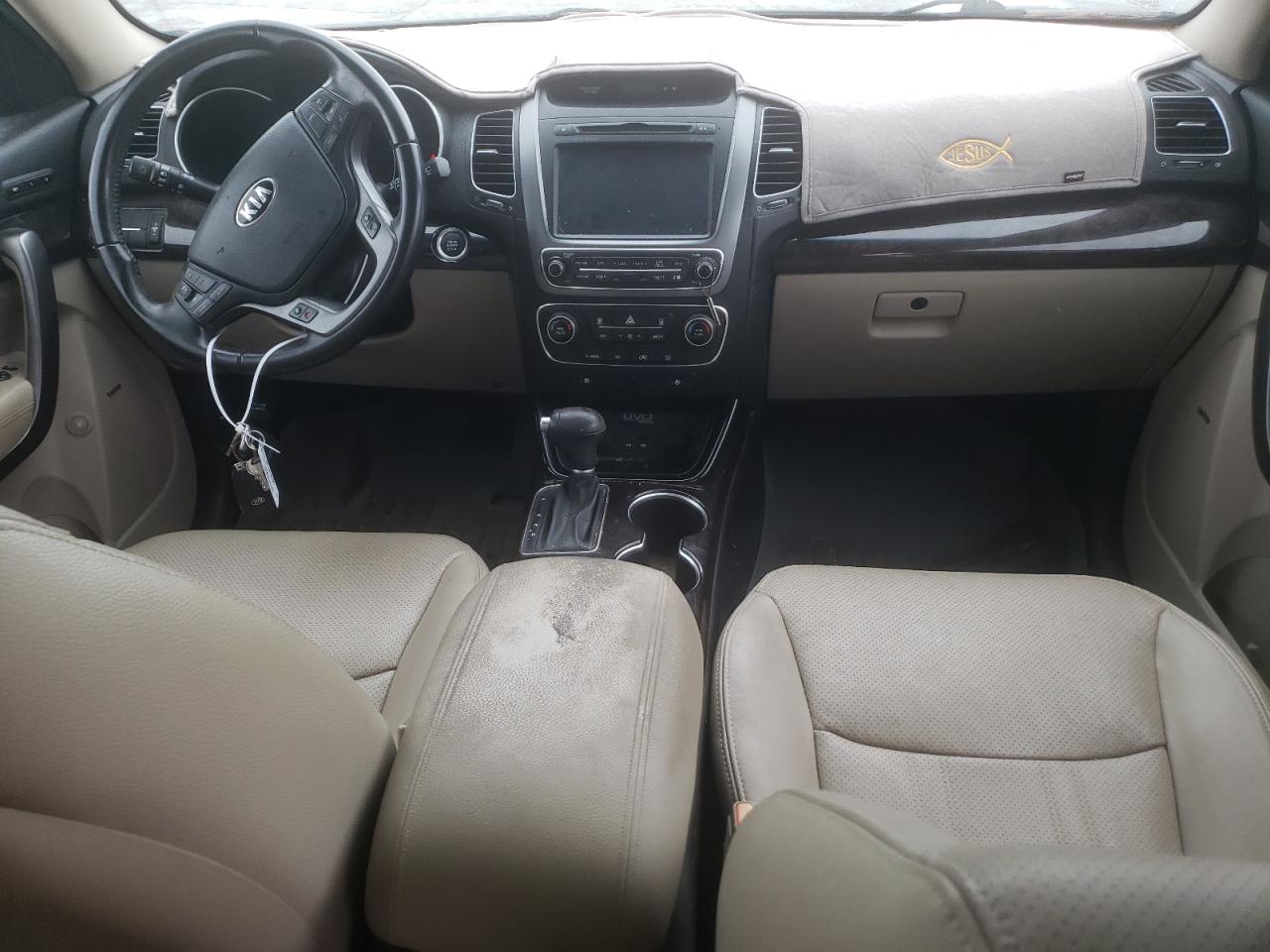 2014 KIA Sorento VIN 5XYKU4A7XEG482915 Copart auction photo, top/roof damage thumbnail 8