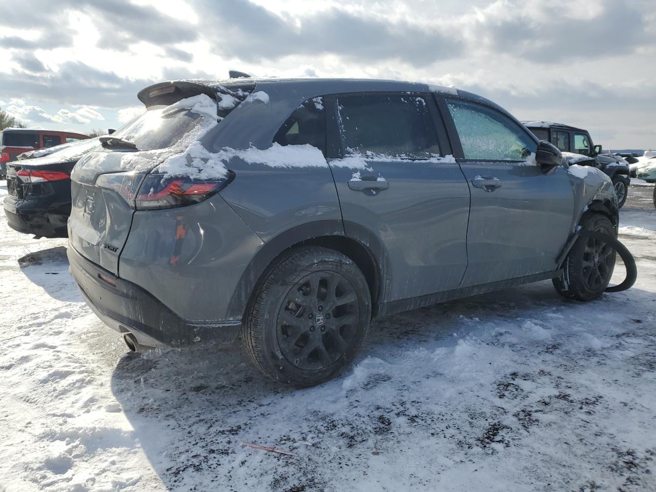 2024 Honda HR-V VIN 3CZRZ2H59RM766192 Copart auction photo, front end / side damage thumbnail 3