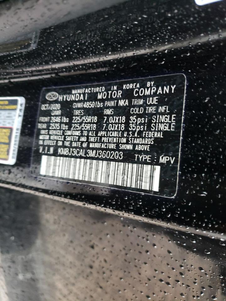 2021 Hyundai Tucson VIN KM8J3CAL3MU360203 Copart auction photo, front end / minor dent/scratches damage thumbnail 15