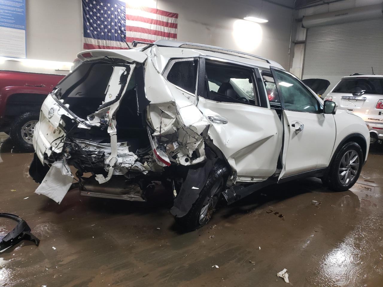 2015 Nissan Rogue VIN 5N1AT2MV6FC902491 Copart auction photo, rear end / side damage thumbnail 3