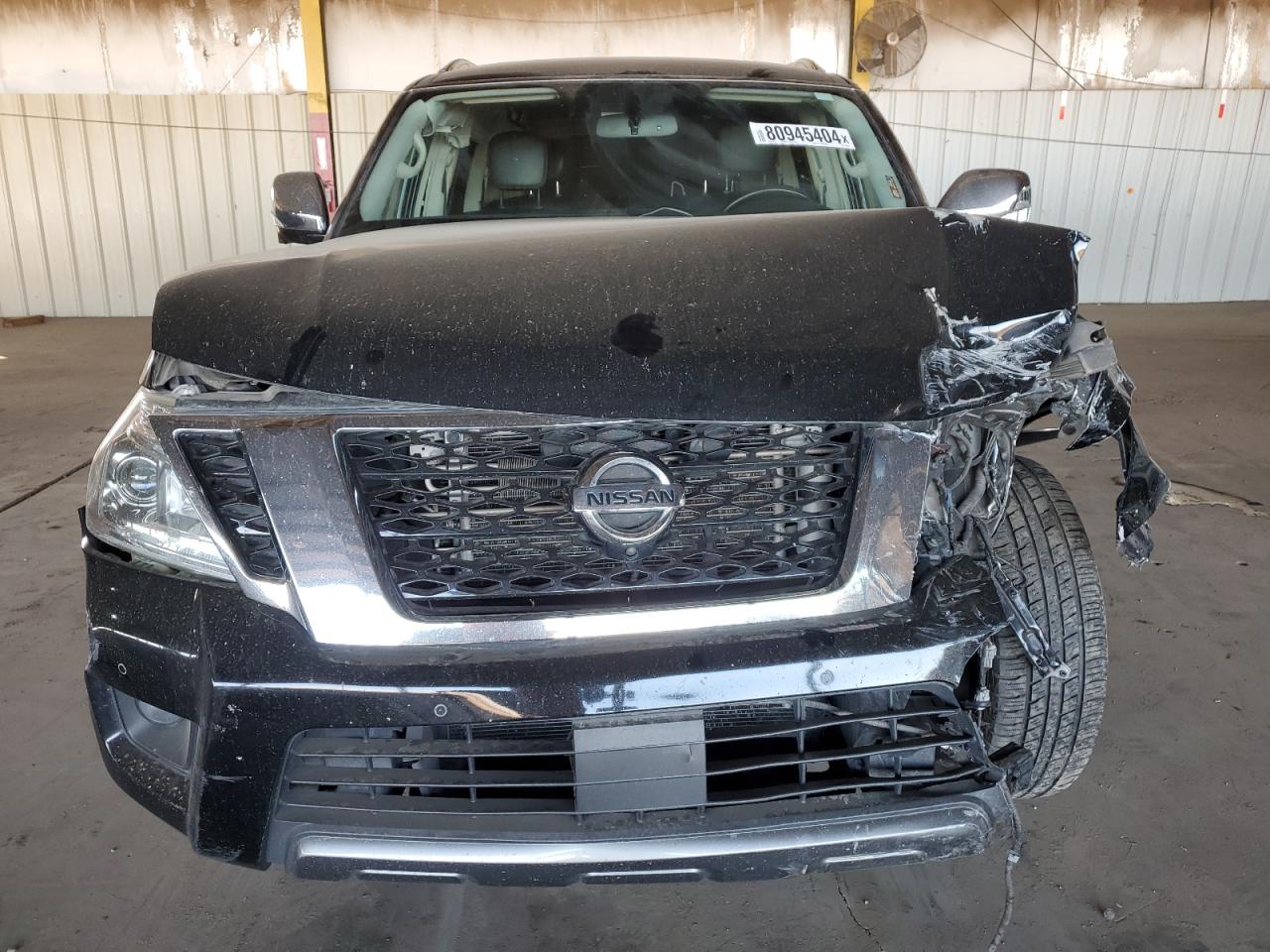 2020 Nissan Armada VIN JN8AY2ND8L9109749 Copart auction photo, front end / side damage thumbnail 5