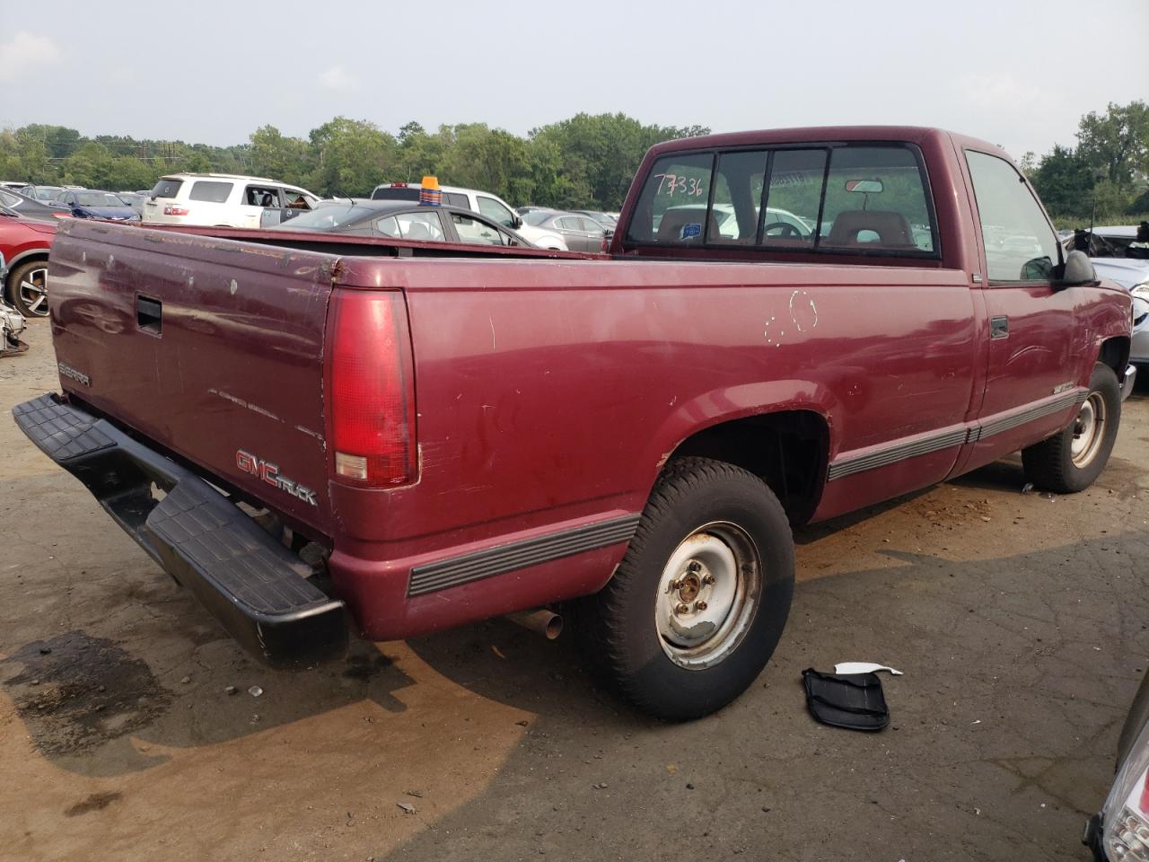 1993 GMC Sierra VIN 1GTDC14Z2PE526361 Copart auction photo, rear end / minor dent/scratches damage thumbnail 3
