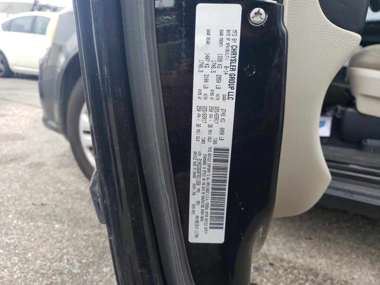 2015 Dodge Caravan VIN 2C4RDGBG8FR511260 Copart auction photo, rear end / front end damage thumbnail 13