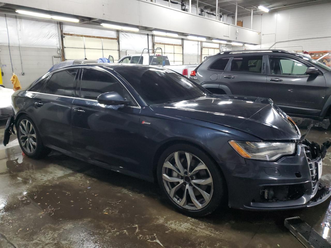 2014 Audi A6 VIN WAUHGAFC7EN123033 Copart auction photo, front end / rear end damage thumbnail 4