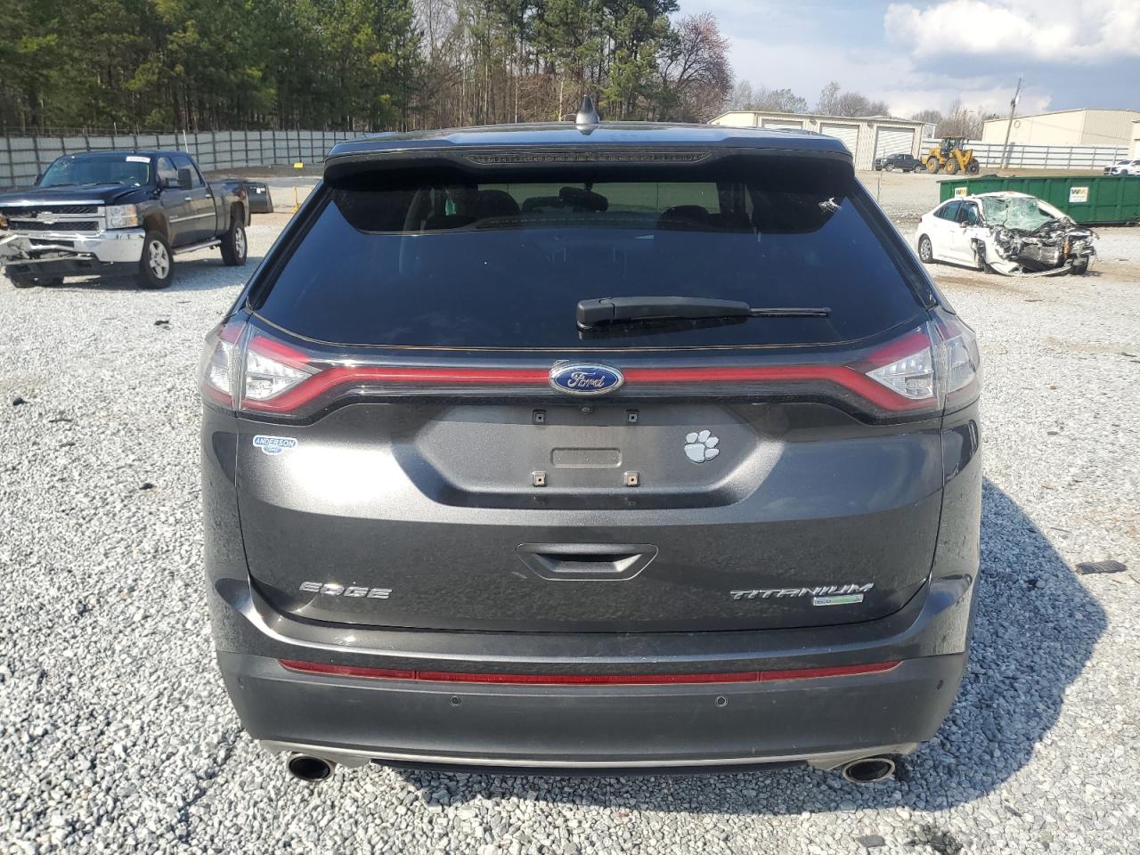 2017 Ford Edge VIN 2FMPK3K97HBC59046 Copart auction photo, front end / side damage thumbnail 6